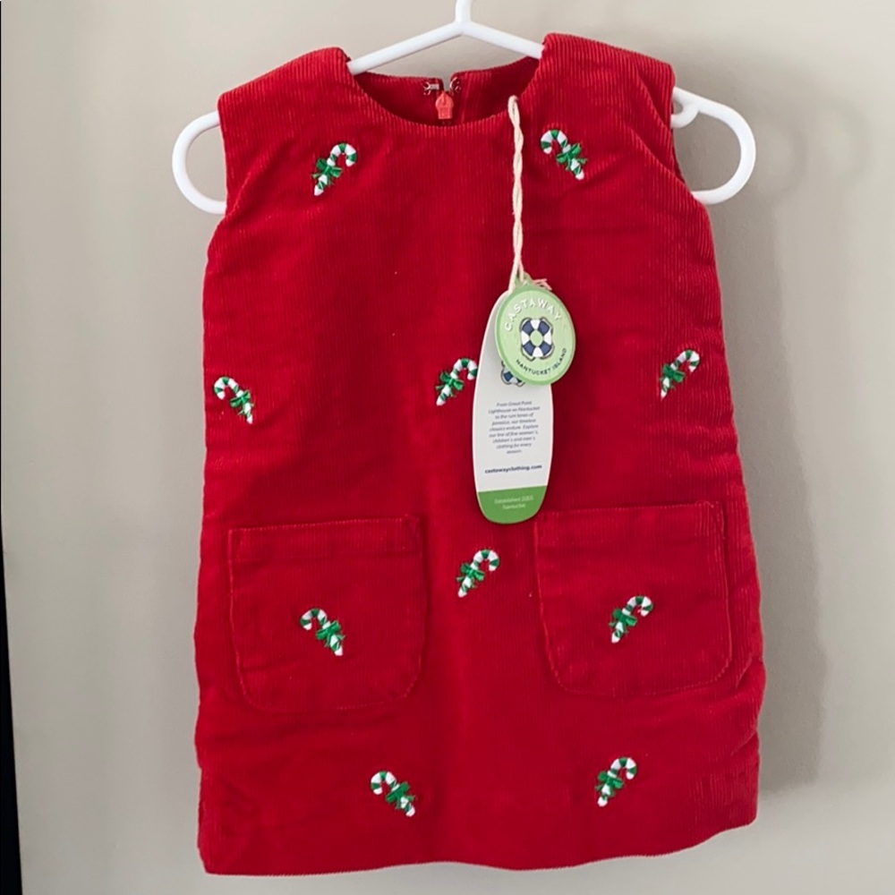 NWT Castaway Nantucket Candy Cane Holiday Dress